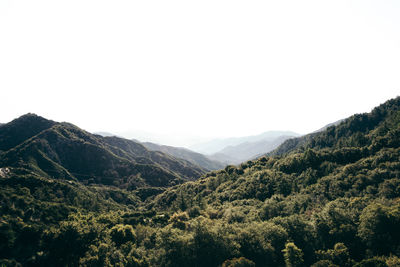 Scenic view of mountains against clear sky