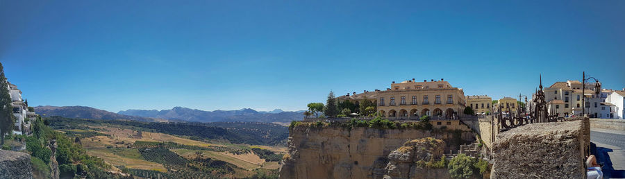 View of fort against blue sky