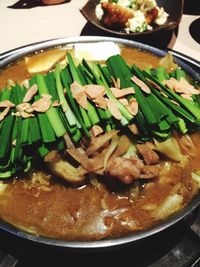 Close-up of meal served in bowl