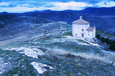 Beautiful santa maria della pietà church in rocca calascio