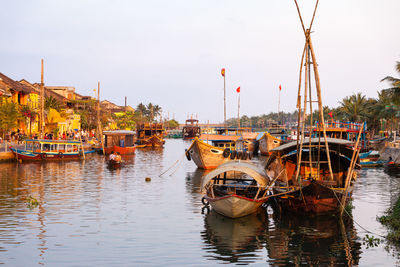 Boats in river