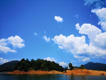 Scenic view of river against sky