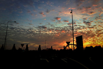 Silhouette of sky at sunset