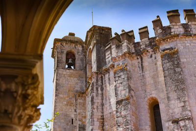 Low angle view of old building against sky