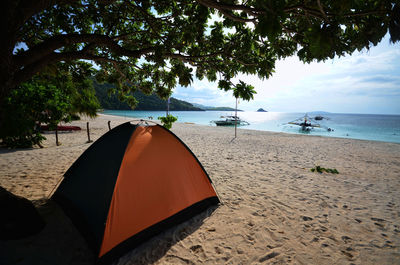 Scenic view of beach