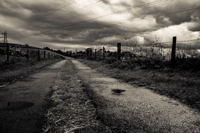 Road against sky