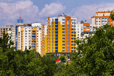 Residential buildings against sky
