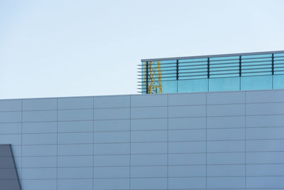 Low angle view of building against clear sky