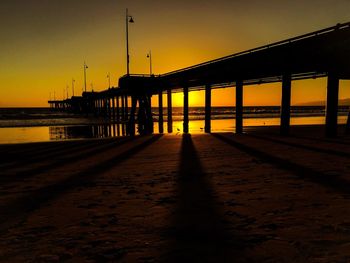 Sunset in venice beach