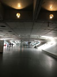 Interior of illuminated tunnel