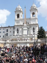 Spanish steps and the church of trinita dei monti