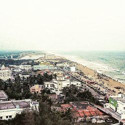 View of cityscape and sea