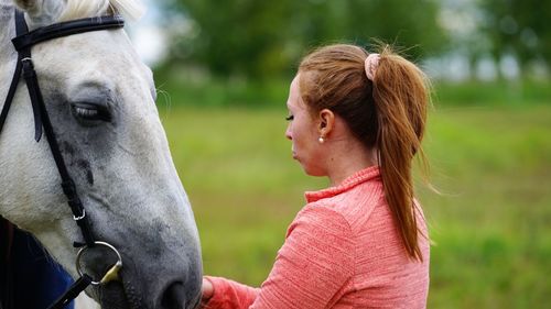 Woman with horse