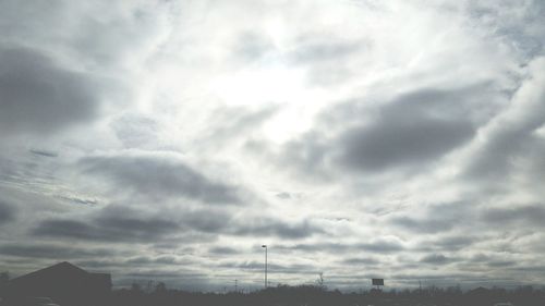 Low angle view of cloudy sky