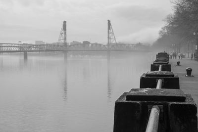 View of bridge over river