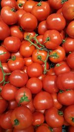 High angle view of tomatoes for sale in market