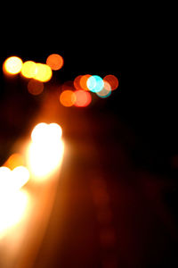 Defocused image of illuminated lights