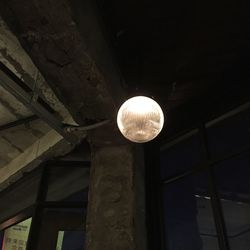 Low angle view of illuminated ceiling