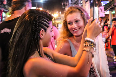 Portrait of smiling young woman