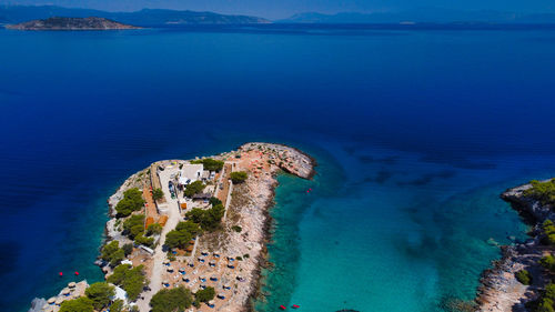 High angle view of sea shore