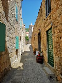 Alley amidst buildings in city