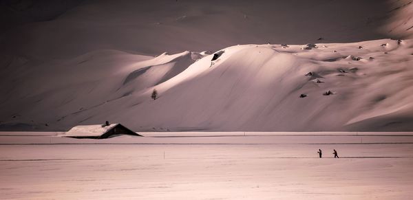 View of sand dunes in desert