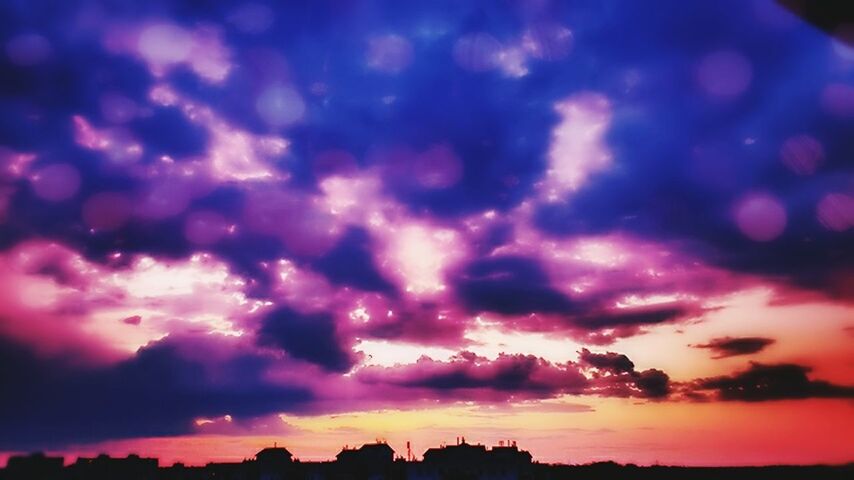 sky, cloud - sky, beauty in nature, nature, no people, scenics, outdoors, dramatic sky, purple, sunset, storm cloud, silhouette, tree, lightning, thunderstorm, day