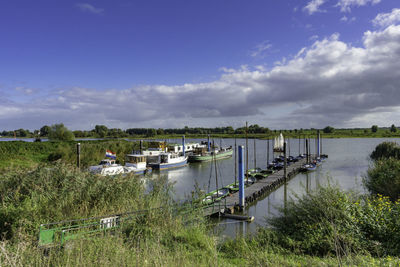 Scenic view of the rhine river against sky