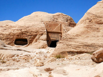 View of ruins of building