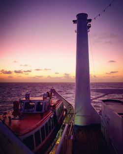 View of sea at sunset