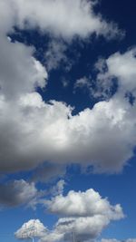 Low angle view of clouds in sky