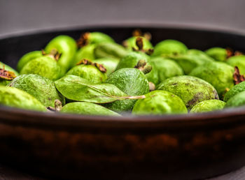 Close-up of green beans in bowl