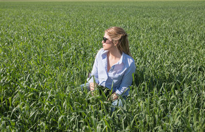 Woman in a field