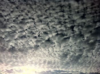 Low angle view of cloudy sky