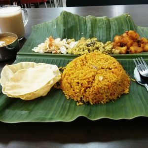 Variety of food in tray