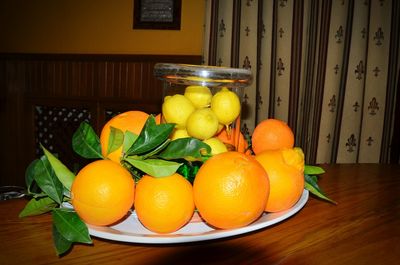 Fruits and vegetables on table