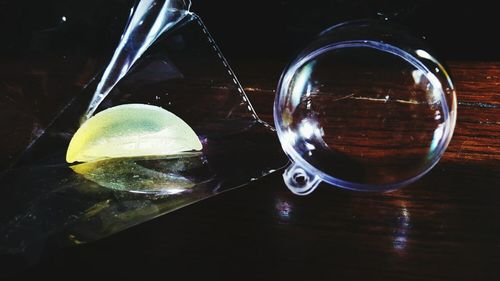 Close-up of food on table