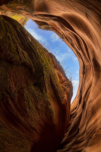 Scenic view of rock formation against sky