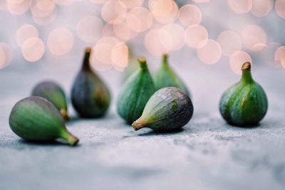 Close-up of figs on table