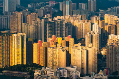 Aerial view of buildings in city