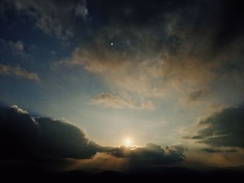 Low angle view of moon in sky