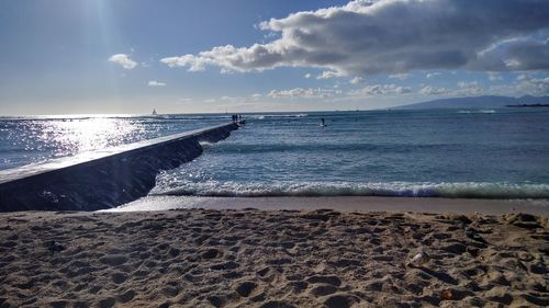 Scenic view of sea against sky