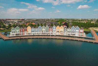 Bridge over river against sky