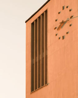 Low angle view of building against clear sky