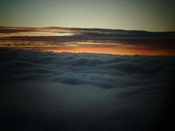 Scenic view of landscape at sunset