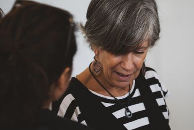 Close-up of senior woman