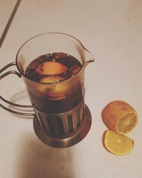 Close-up of drink on table