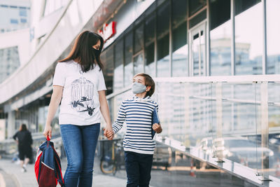 Women walking outdoors