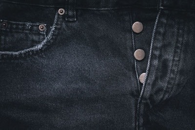 Jeans texture with pocket. highly detailed closeup of black jeans. cool background.