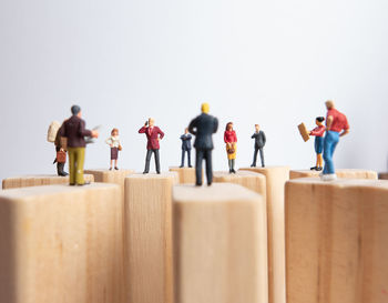 Group of people at park against white background